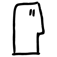 Cartoon of a guy with a rectangular head